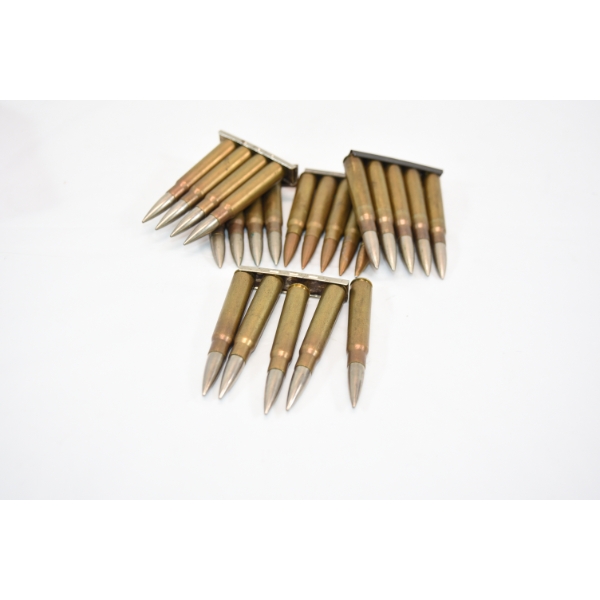 23 Rounds Surplus 8mm Mauser Ammunition On Stripper Clips