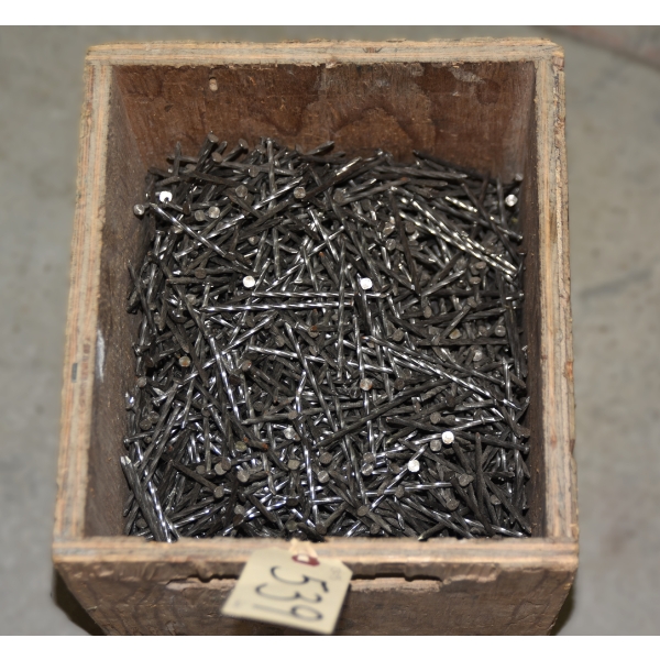 Bulk Wooded box of 3" Spiral Nails