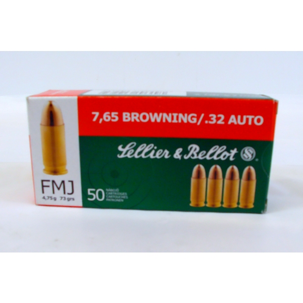 50 Rounds Sellier & Bellot .32 Auto Ammunition 