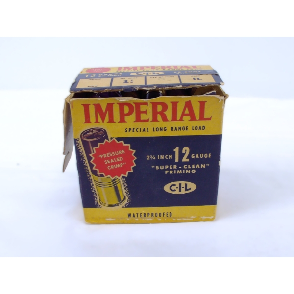 Collectors Imperial 12ga 2 3/4" Paper Original Box & 25 Rounds Ammunition