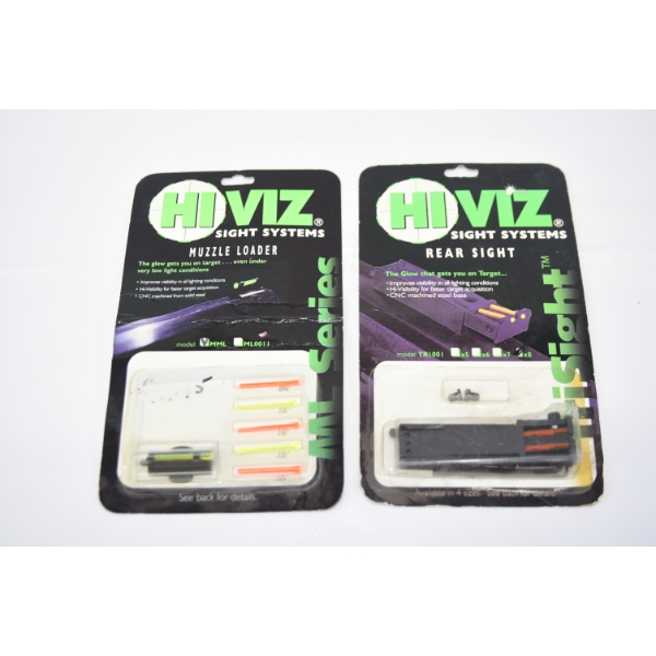 Hi Viz Sight System Front & Rear Sight W/Inserts For ML Series & TR1001 Tri Sight