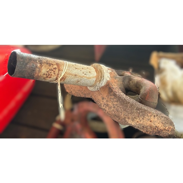 Vintage Tractor Intake / Exhaust Manifold with Exhaust Pipe, Possibly Farmall