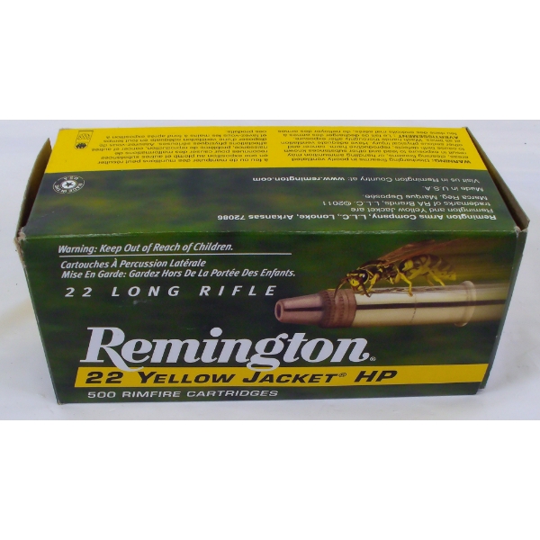 250 Rounds Remington Yellow Jacket .22LR HP Ammunition 