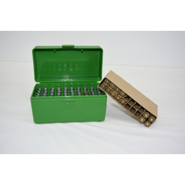 54 Rds. Mixed Ammunition & 9 Pieces Winchester 35 Rem. Shot Brass