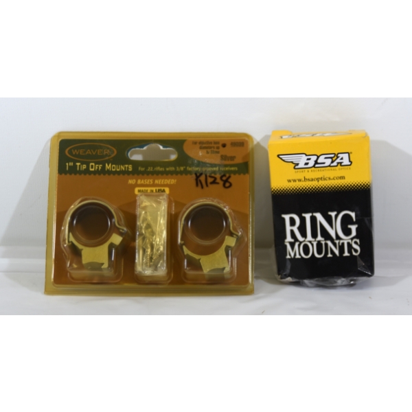 2 Assorted Scope Ring Sets 
