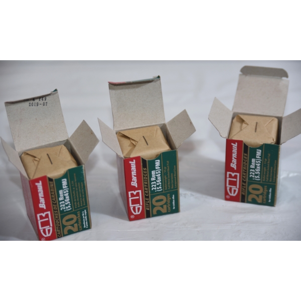 60 Rounds Barnaul .223 Rem 55 Grain Ammunition 