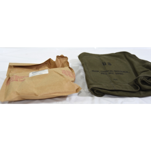 US Military M17 Series Chemical - Biological Field Mask Carrying Bag  & Hood Chemical 