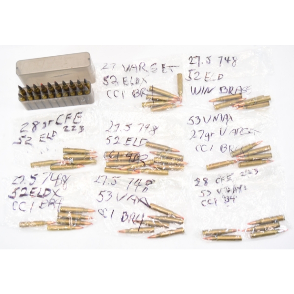 Box Lot 65 Rds. Reloaded 223 Rem Ammunition 