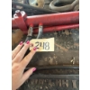 Image 4 : Red Double-Acting Hydraulic Cylinder with Hoses & Clevis Rod