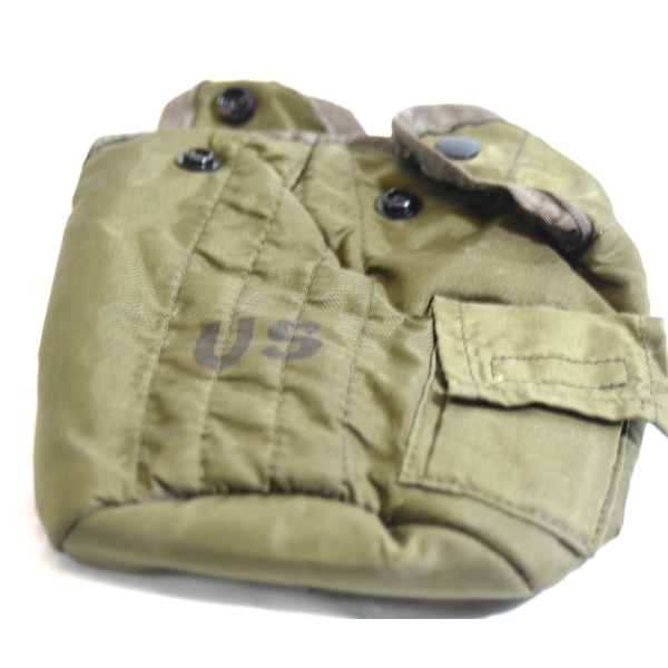 U.S. Military Nylon Canteen Cover w/ External Pocket – Vietnam Era