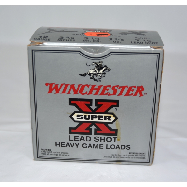 25 Rounds Winchester Super X 12 Gauge 2 3/4" #7 1/2 Shot Ammunition