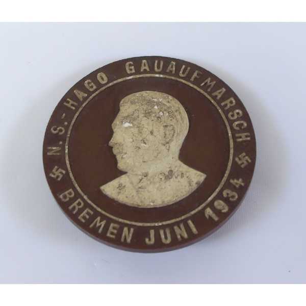 WWII German NSDAP Bremen 1934 Badge