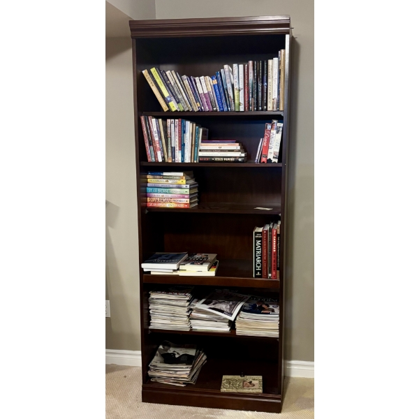 Brown Wooden Bookcase Set