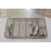 Image 3 : Box Lot of Misc Fishing Lures Includes 3 Small compartment Cases and A 2 Sided Carrying Case 