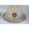 Image 4 : 3 White Vintage WW11 Civil Defense Steel Helmet With Straps 