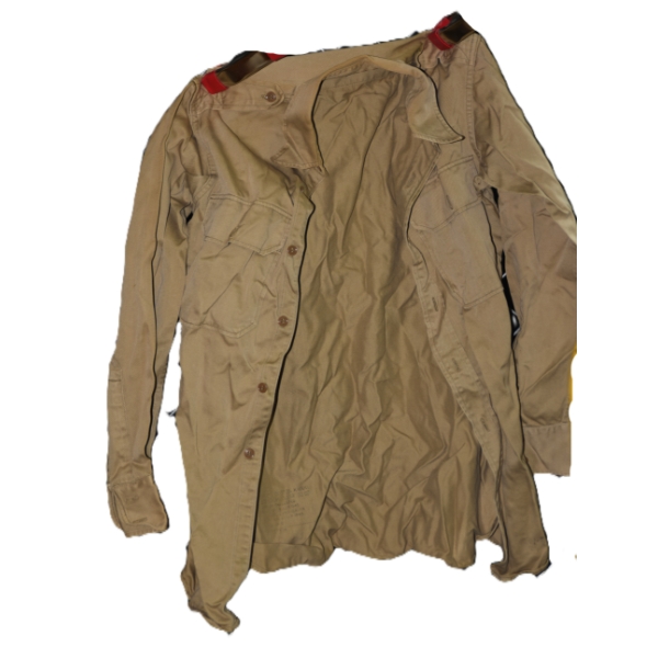 3 Khaki Dockers Flat Front Pants & 2 Men's L/S Tactical Shirt In Khaki