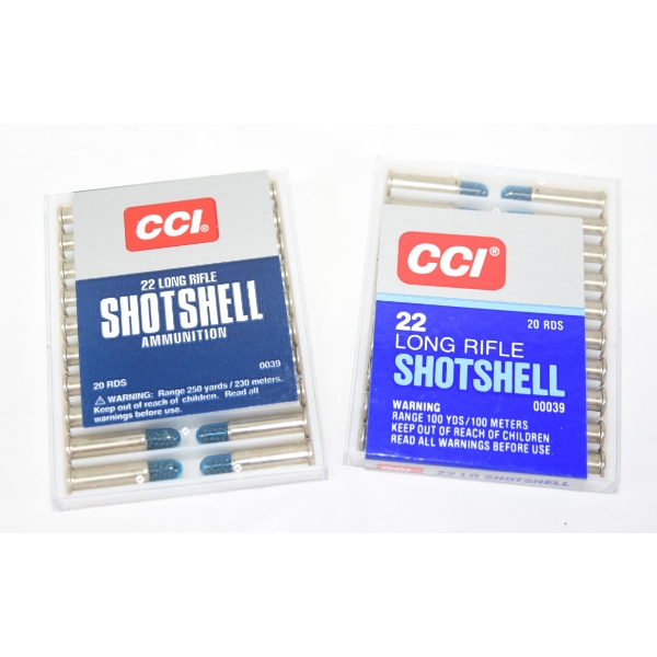 40 Rounds CCI .22 Long Rifle Shotshell Ammunition