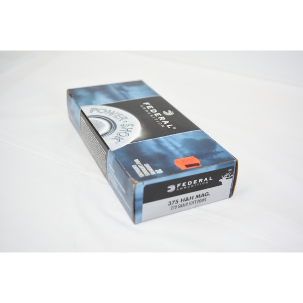 20 Rounds Federal Power Shok 375 H&H Mag. 270gr. SP Ammunition