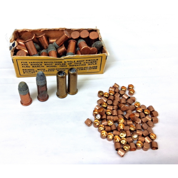Box Lot Handgun Ammunition and Percussion Caps