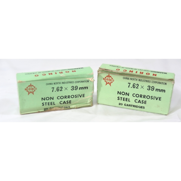 40 Rounds Norinco 7.62 x 39mm Ammunition 