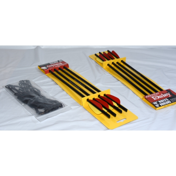 8-16" Practice Crossbow Bolts W/ 10 Crossbow Strings