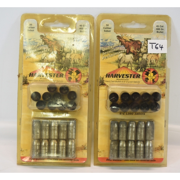 20 Rds. Harvestor 50 Cal Sabot 400gr Lead Bullets 