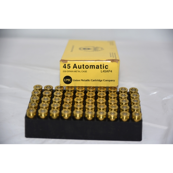 50 Rounds UMC .45 ACP 230 Grain FMJ Caliber Ammunition