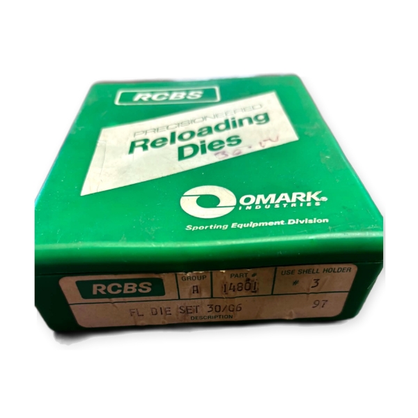 RCBS Rifle Reloading Die Set, 2 Dies, 30-06 Caliber  Knurled Steel 