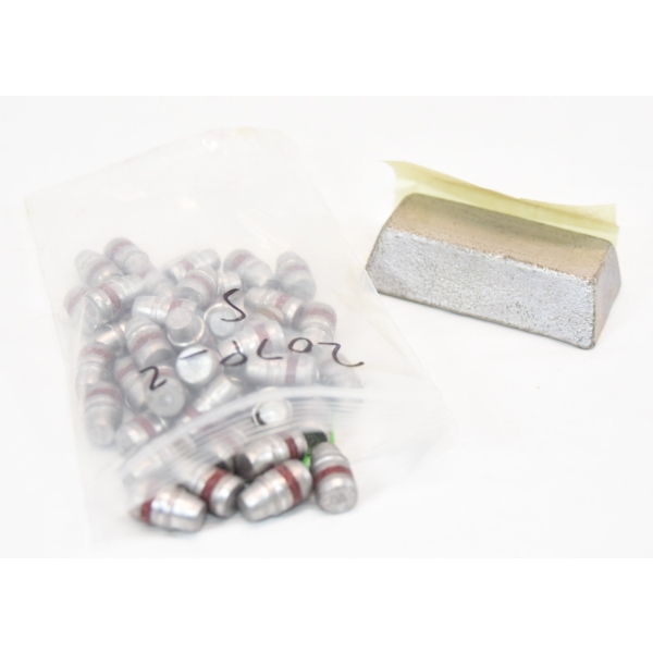 45 Pieces 44cal. Lead Bullets & Brownell Cerrosafe Lead Bar