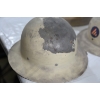Image 2 : 3 White Vintage WW11 Civil Defense Steel Helmet With Straps 