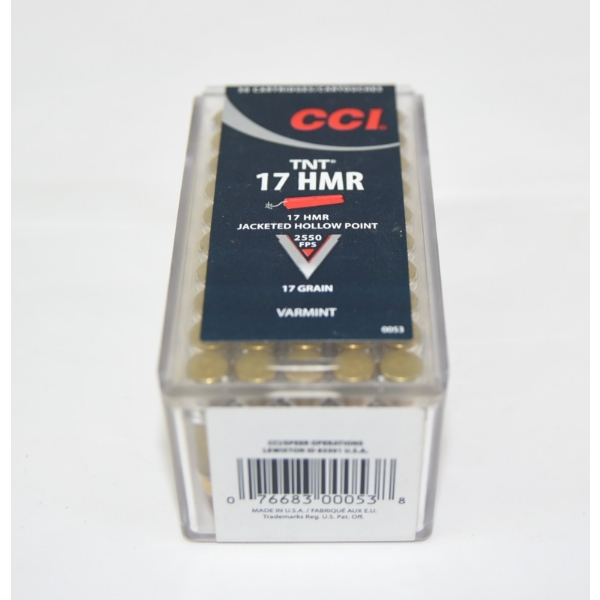 50 Rounds CCI TNT 17 HMR 17gr. Varmint Ammunition