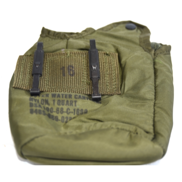 U.S. Military Nylon Canteen Cover w/ External Pocket – Vietnam Era