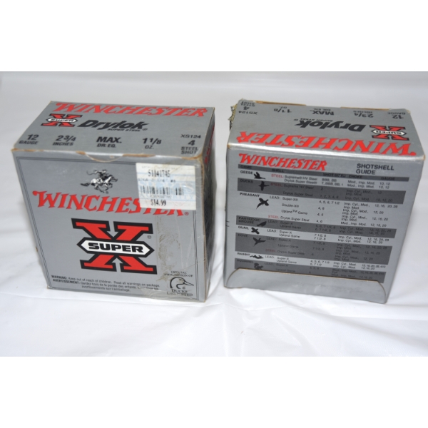 50 Rounds Winchester Super X 12 Gauge #4 Shot Ammunition