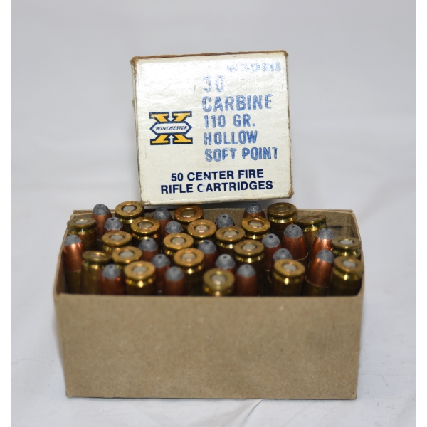 39 Rounds Winchester X 30 Carbine 110gr. Hollow SP Ammunition