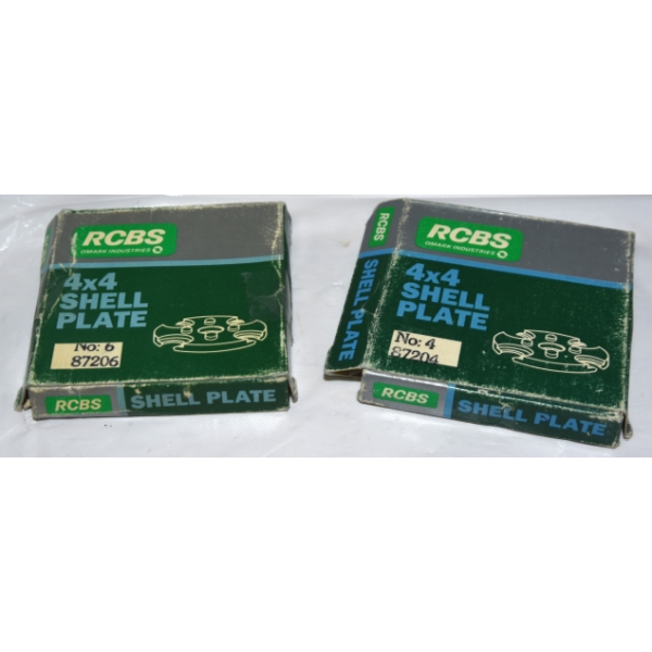 1 RCBS 87204 #4 4x4 Shell Plate & 1 RCBS 87206 #6 4x4 Shell Plate