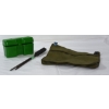 Image 1 : Box Lot Empty Ammunition Box  Cleaning Rods  & Leather Bag