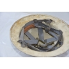 Image 7 : 3 White Vintage WW11 Civil Defense Steel Helmet With Straps 