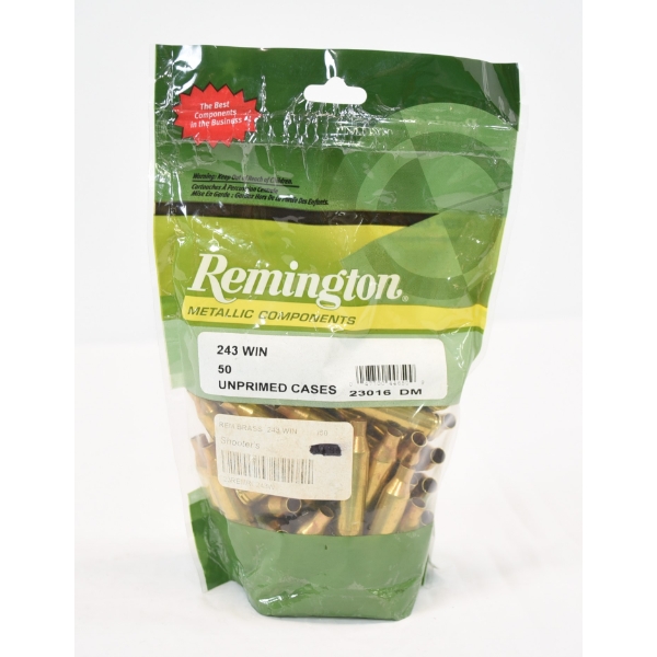 50 Pieces Remington 243 Win. Unprimed Brass