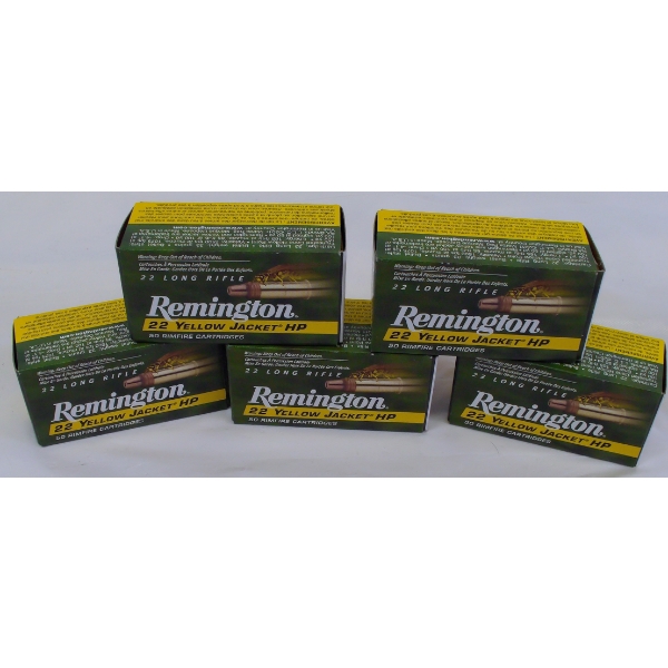 250 Rounds Remington Yellow Jacket .22LR HP Ammunition 