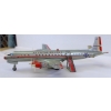 Image 1 : Vintage DC-7C American Airlines Tin Toy Airplane & Stairs