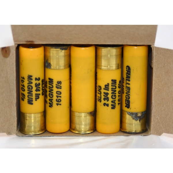 10 Rounds Challenger Slug  20 Gauge, 2-3/4" Ammunition