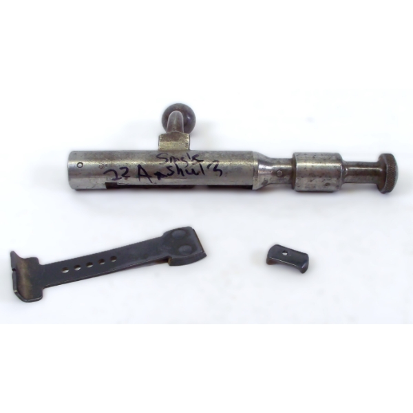 Anshutz Single Shot 22 LR Bolt & Anshutz Original Rear Sight W/ Elevator For Old 22 Rifles 