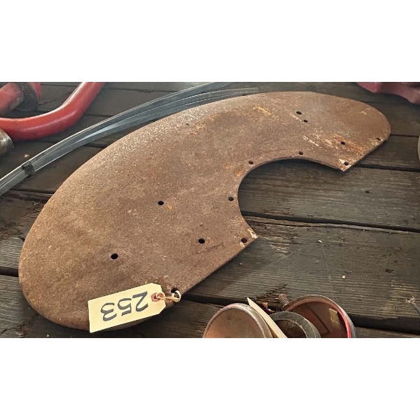 Vintage Steel Crescent-Shaped Tractor Fender / Guard Plate