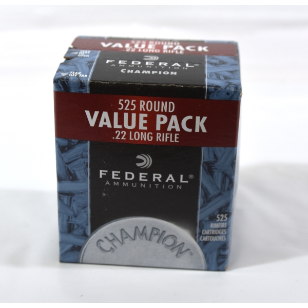525 Round Federal .22 Long Rifle Ammunition 