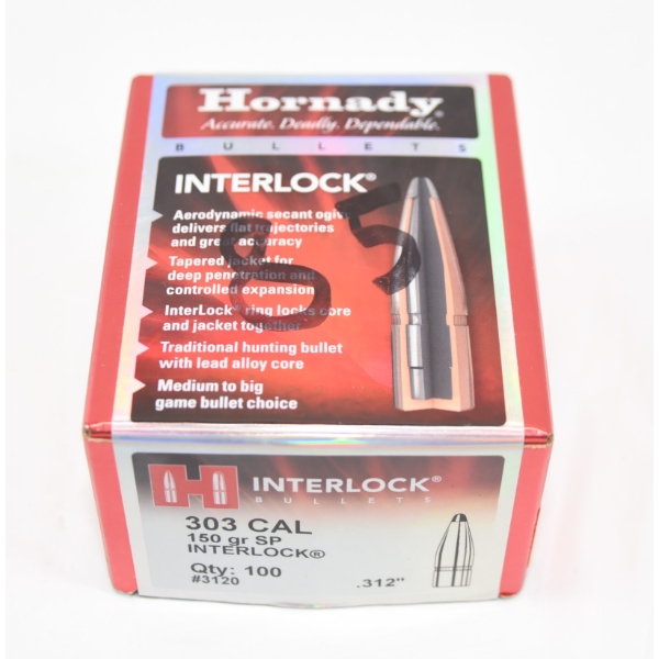 85 Pieces Hornady Interlock 303cal. 150gr. Bullet