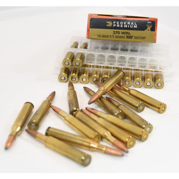 26 Rounds Assorted Brands .270 Win Caliber Ammunition