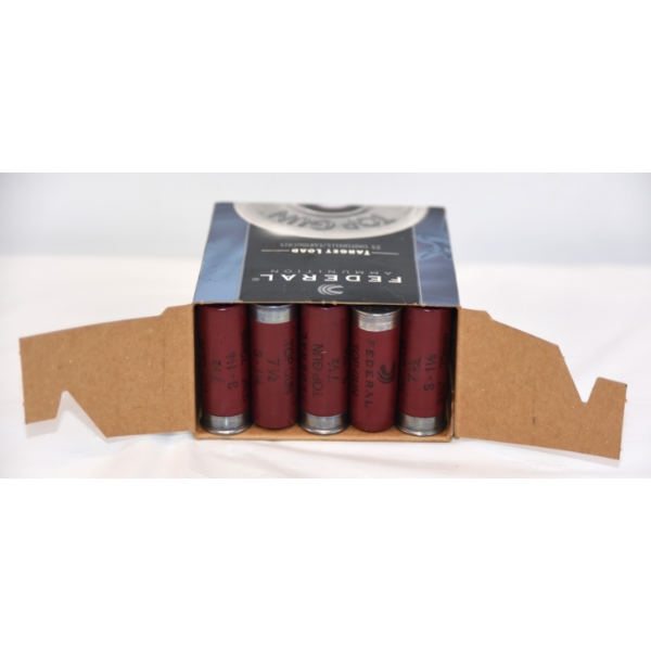 25 Rounds Federal Top Gun 12 Gauge 2 3/4" #7 1/2 Shot Ammunition