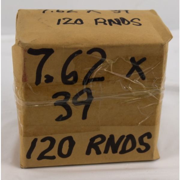 120 Rounds Unknown 7.62x39 Caliber Ammunition 