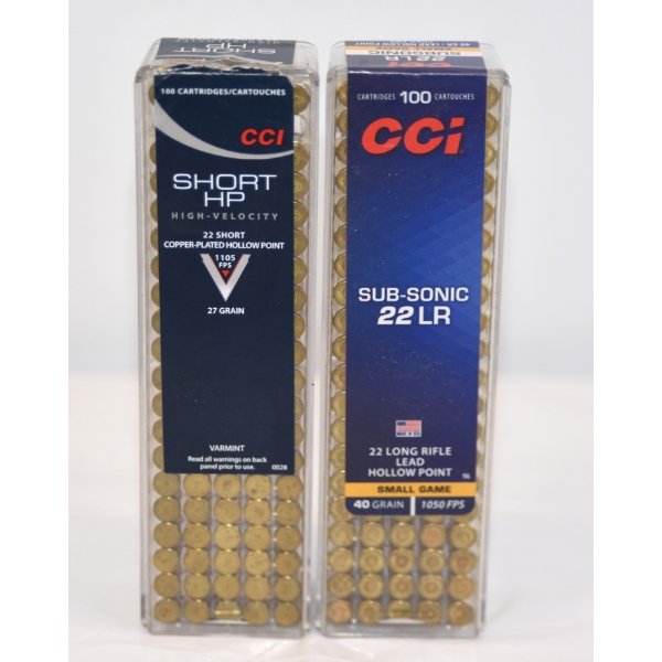 200 Rounds CCI 22 Short & LR Ammunition