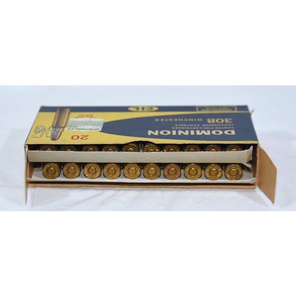 20 Rounds Dominion 308 Winchester 180gr. KKSP Ammunition